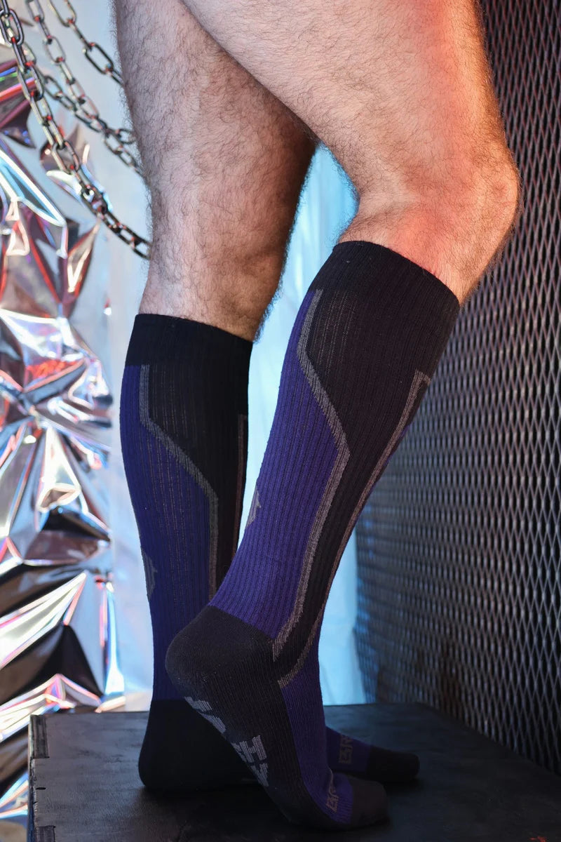 BREEDWELL Socks Sir Splurge Knee High Cotton Sock in Navy 39