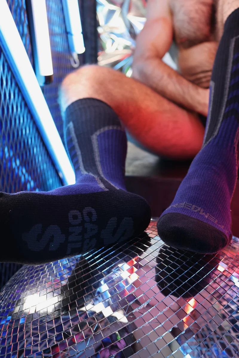 BREEDWELL Socks Sir Splurge Knee High Cotton Sock in Navy 39