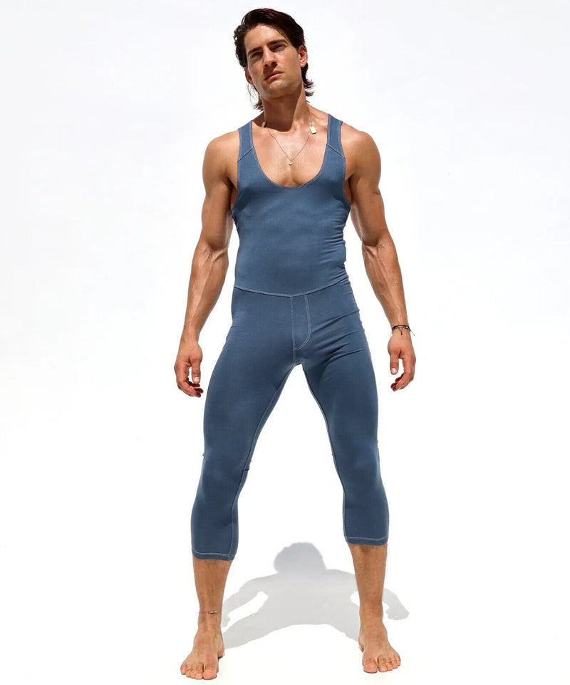 S/M RUFSKIN's Bodysuit LOLO Supple Stretch Rayon Singlet Hemmed at 3/4 Slate4