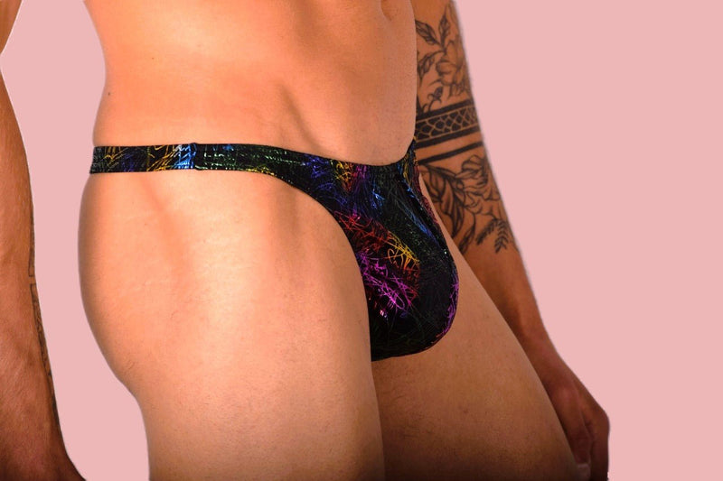 S/M SMU Mens Dancing Thong Underwear Flash Print 33443 MX117