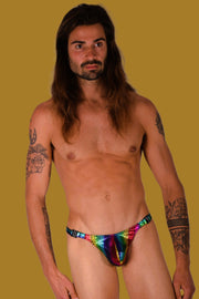 S/M SMU Mens Thong Underwear Snaps Flashy 33422 MX112