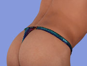 S/M SMU Mens Thong Underwear Snaps Flashy 33422 MX117