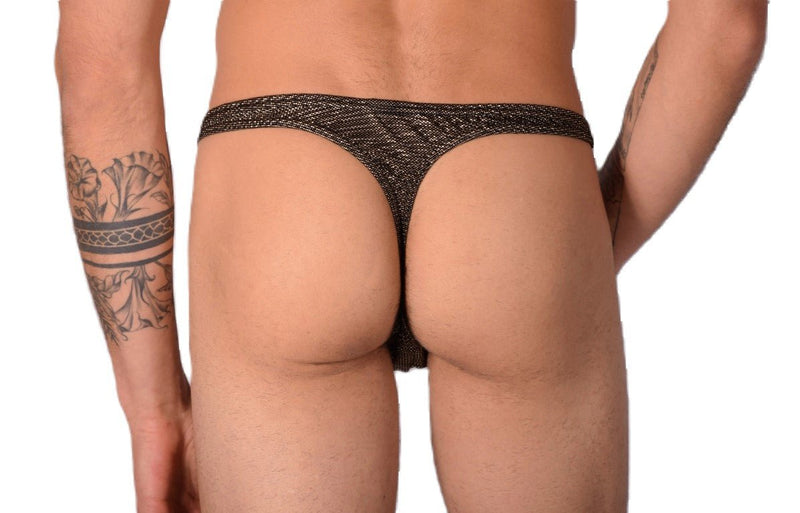 S/M SMU Mens Underwear Thong Brilliant Gold 33342 MX114
