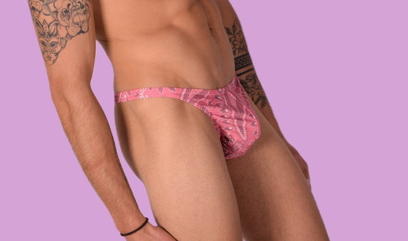 S/M SMU Mens Underwear Thong Flowers 33331 MX114