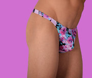 S/M SMU Mens Underwear Thong Flowers 33333 MX112