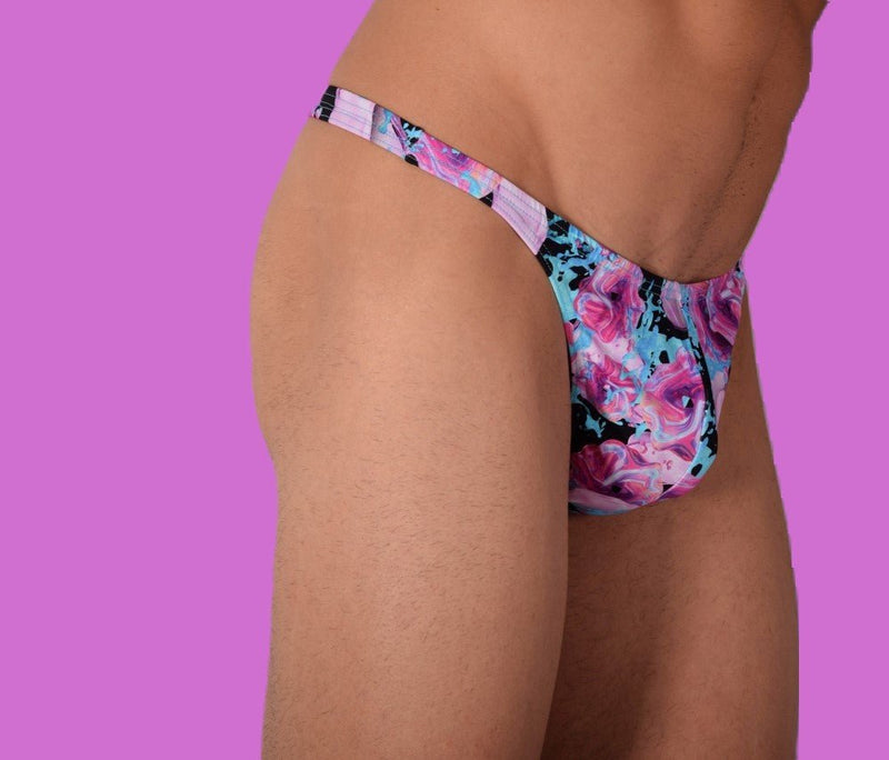 S/M SMU Mens Underwear Thong Flowers 33333 MX112