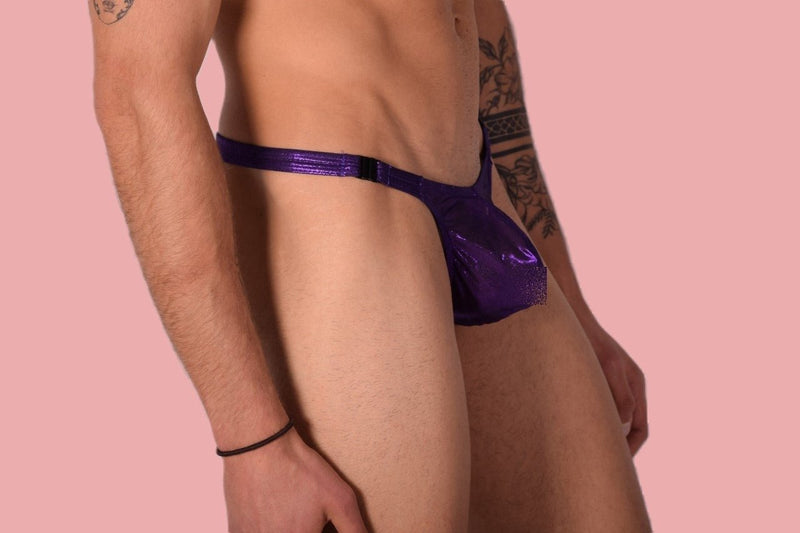 S/M SMU Mens Underwear Thong Sheer Snaps 33328 MX114