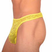 S/M SMU Sensual C - Thru Yellow Thong MX20 340852