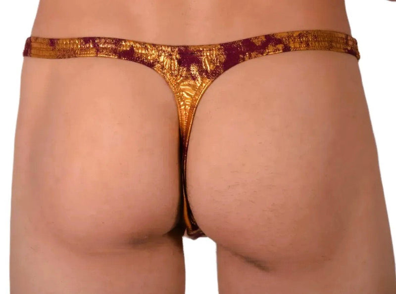S/M SMU Sensual Thong Golden Wine 33499 MX132