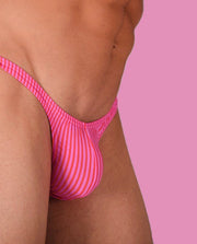 S/M SMU Super Soft Pink lined Thong 33392 MX113