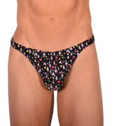 S/M SMU Tanning Walking around sheer Black Thong MX19 339801