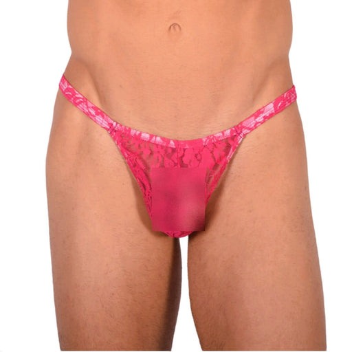 S/M SMU Tanning Walking around sheer C - Thru Pink Thong MX19 339901