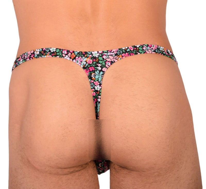 S/M SMU Tanning Walking around sheer Floral Thong MX19 339814