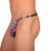 S/M SMU Tanning Walking around sheer Floral Thong MX19 339832