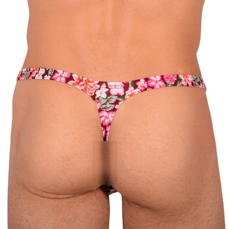 S/M SMU Tanning Walking around sheer Floral Thong MX19 339924