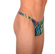 S/M SMU Tanning Walking around sheer Multicolor Party Thong MX19 339943
