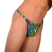 S/M SMU Tanning Walking around sheer Multicolor Party Thong MX19 339945