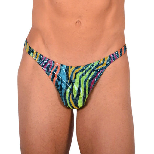 S/M SMU Tanning Walking around sheer Multicolor Party Thong MX19 339941