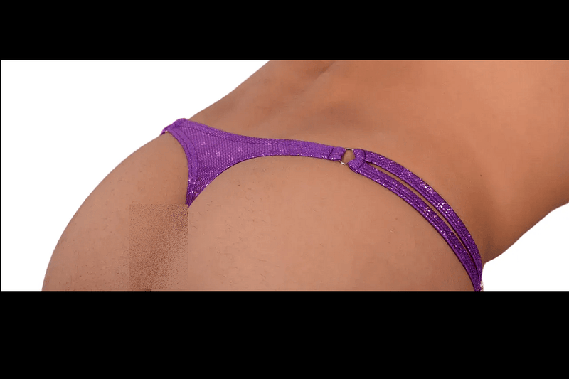 S/M SMU Thong Rhinestones Purple 30''32'' Waist MX10 1005964
