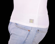 SMALL Calvin Klein Cotton Stretch V - Neck White T-Shirt MX163