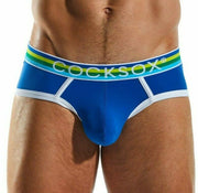 SMALL Cocksox Sports Brief Retro Style Performance Supplex Ace Blue CX76N 171