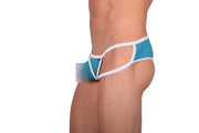 Small Mate Tanning Brazilian TANGA BRIEF Sheer Aqua 30/32''5