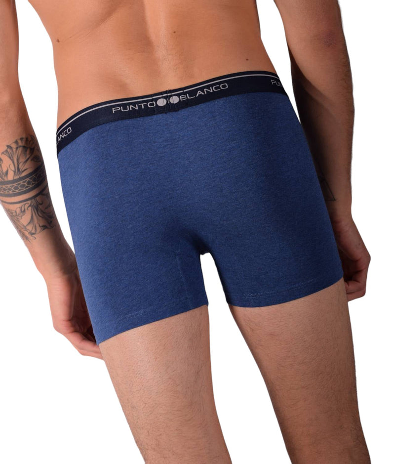 SMALL Mens Punto Blanco Basics Short Boxer Blue 53438 Pu18