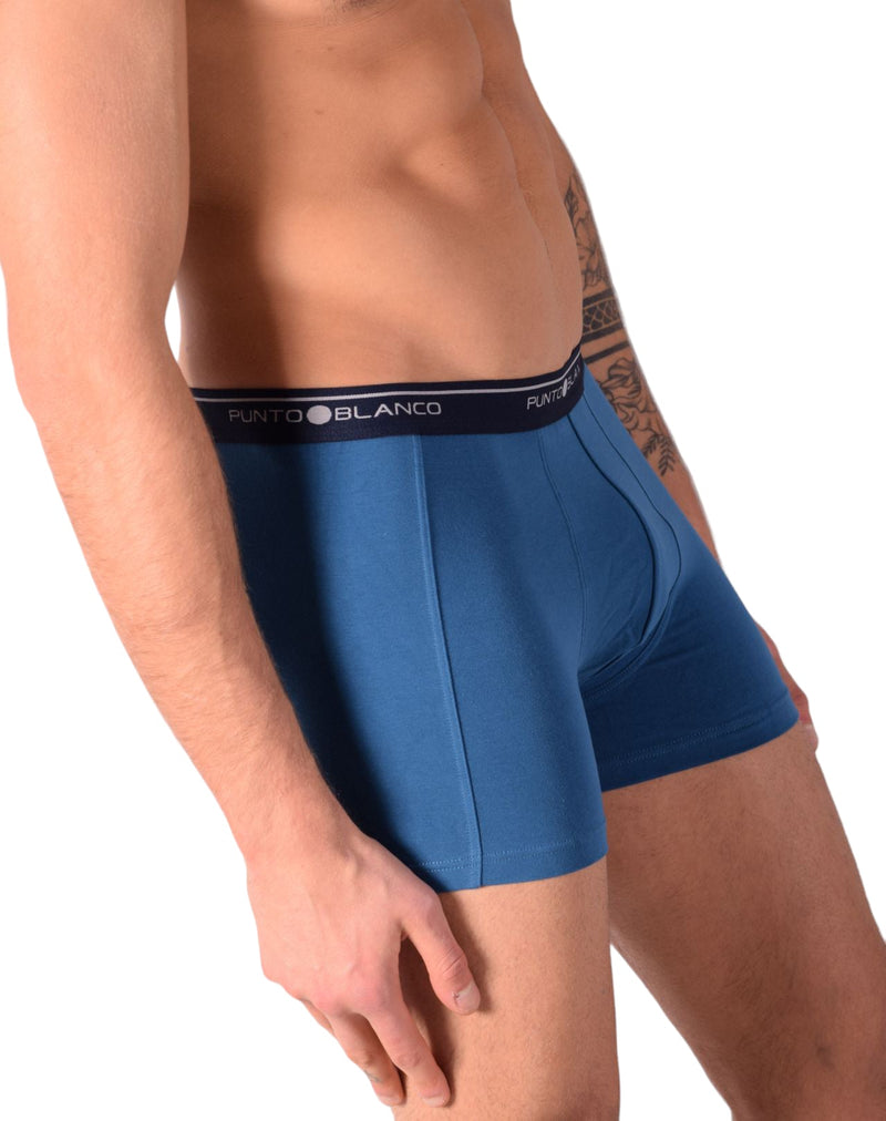 SMALL Mens Punto Blanco Basics Short Boxer Blue 53438 Pu20