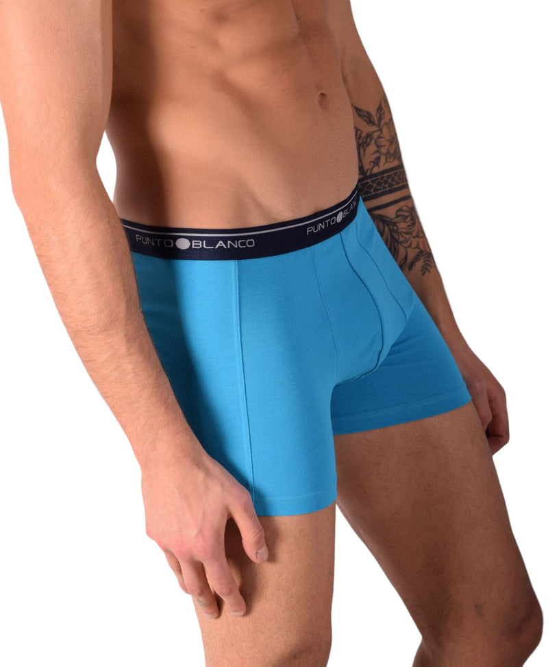 SMALL Mens Punto Blanco Basics Short Boxer Blue 53438 Pu23