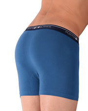 SMALL Mens Punto Blanco Basics Short Boxer Blue 53438 Pu25