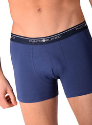 SMALL Mens Punto Blanco Basics Short Boxer Blue 53438 Pu26