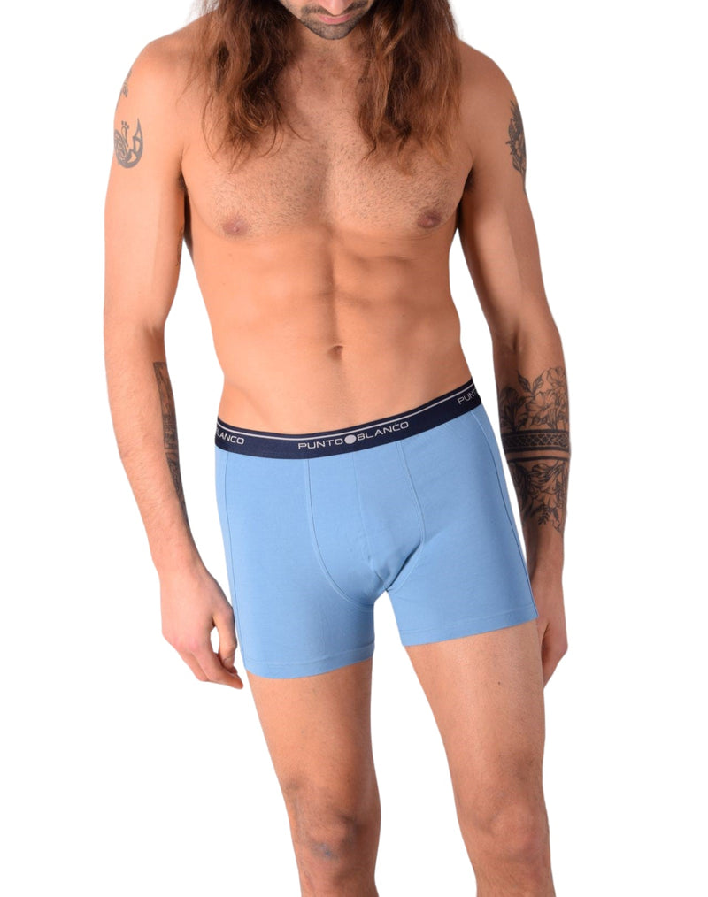 SMALL Mens Punto Blanco Basics Short Boxer Blue 53438 Pu34