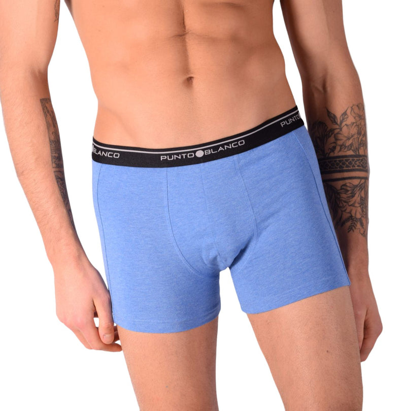 SMALL Mens Punto Blanco Basics Short Boxer Blue 53438 Pu40