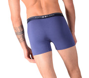 SMALL Mens Punto Blanco Basics Short Boxer Blue Print 53438 Pu32