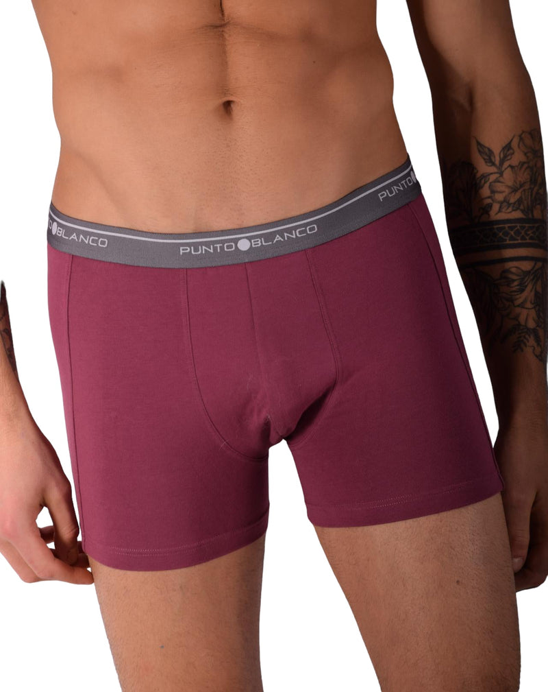 SMALL Mens Punto Blanco Basics Short Boxer Burgundy 53438 Pu19