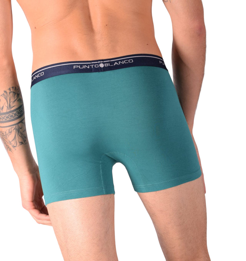 SMALL Mens Punto Blanco Basics Short Boxer Green 53438 Pu29