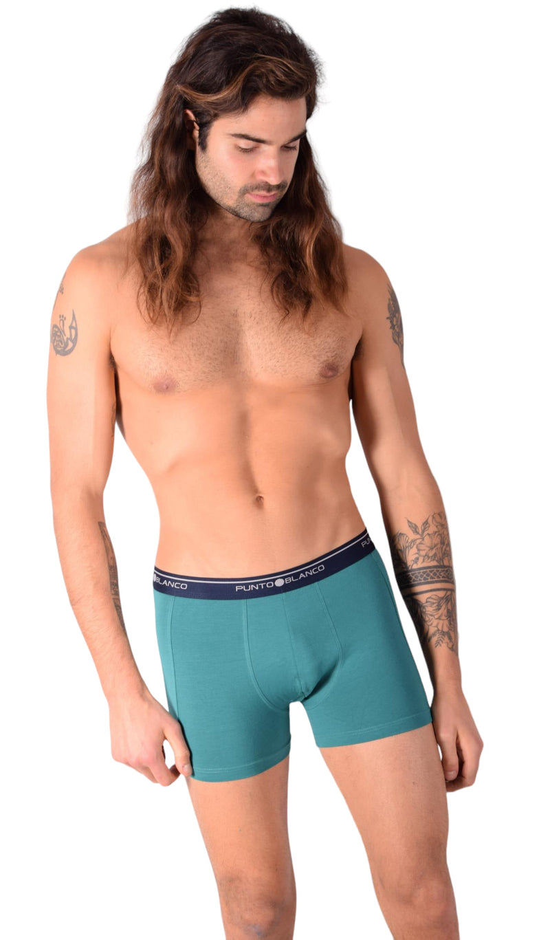 SMALL Mens Punto Blanco Basics Short Boxer Green 53438 Pu29