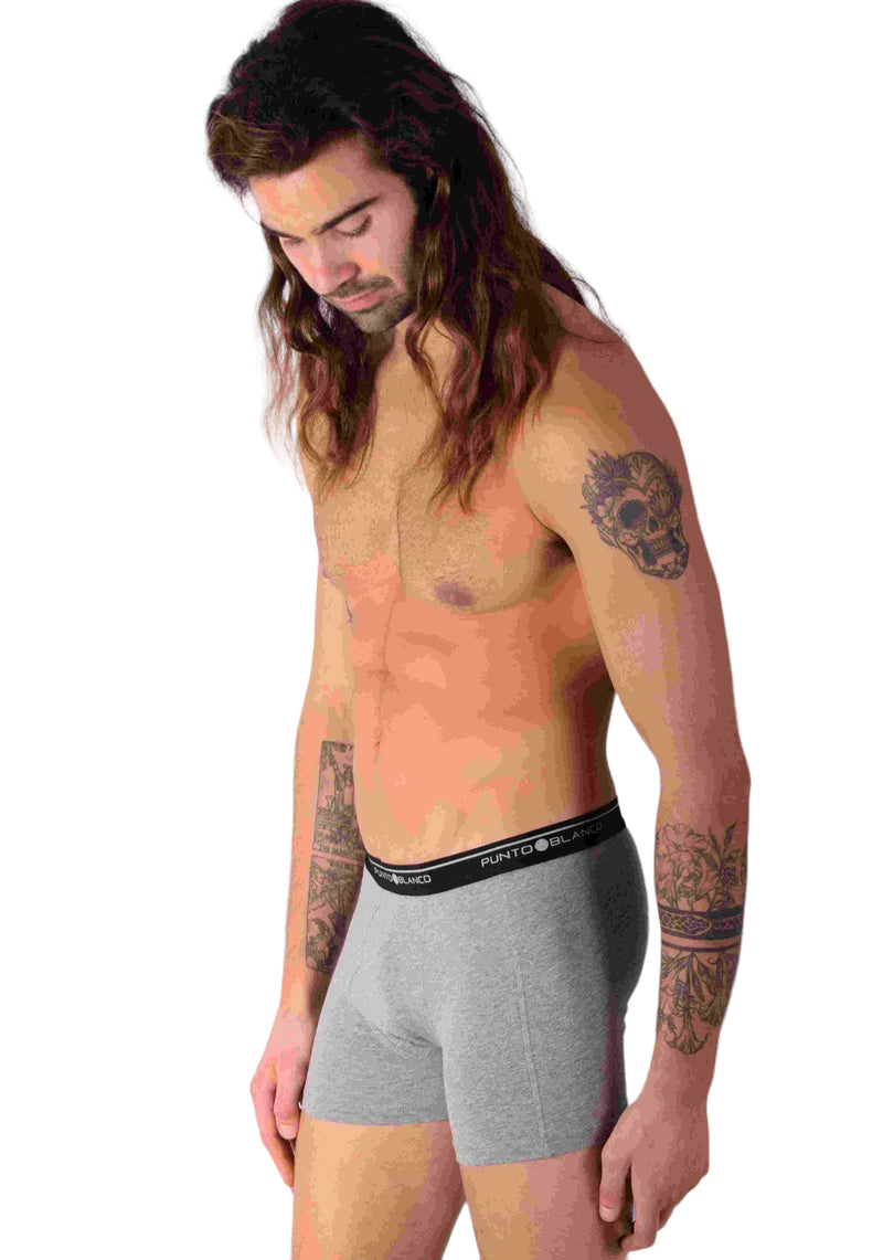 SMALL Mens Punto Blanco Basics Short Boxer Grey 53438 Pu12