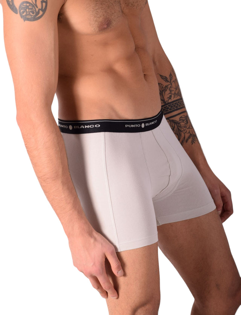SMALL Mens Punto Blanco Basics Short Boxer Half White 53438 Pu15