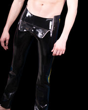 SMALL POLYMORPHE Men's Latex Pants Black Yellow 16