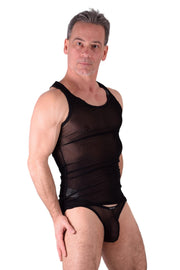 Small Private Structure Kit Tank Top + Briefs See - Thru Black 3451 - 711
