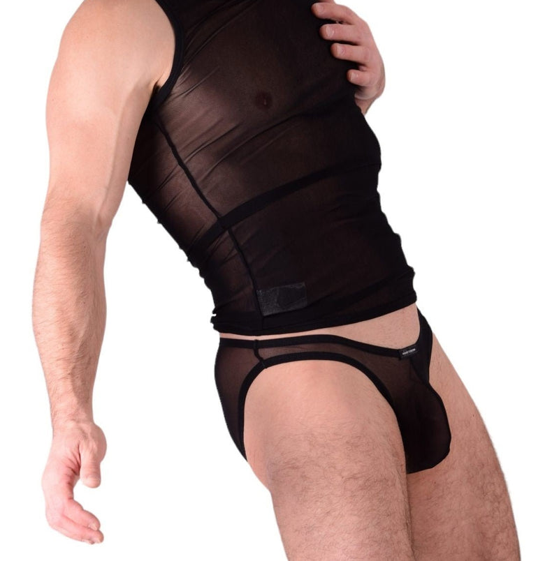 Small Private Structure Kit Tank Top + Briefs See-Thru Black 3451-71