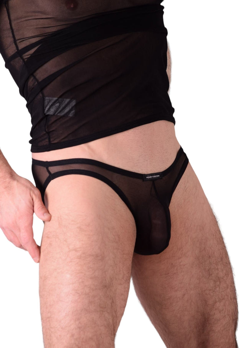 Small Private Structure Kit Tank Top + Briefs See-Thru Black 3451-71