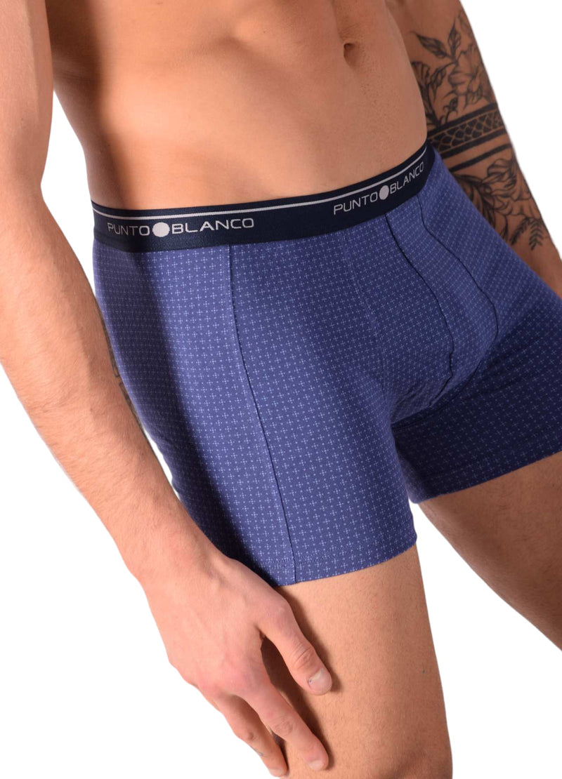 SMALL Punto Blanco Basics Short Boxer Blue Print 53438 Pu323