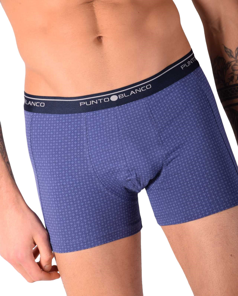 SMALL Punto Blanco Basics Short Boxer Blue Print 53438 Pu326