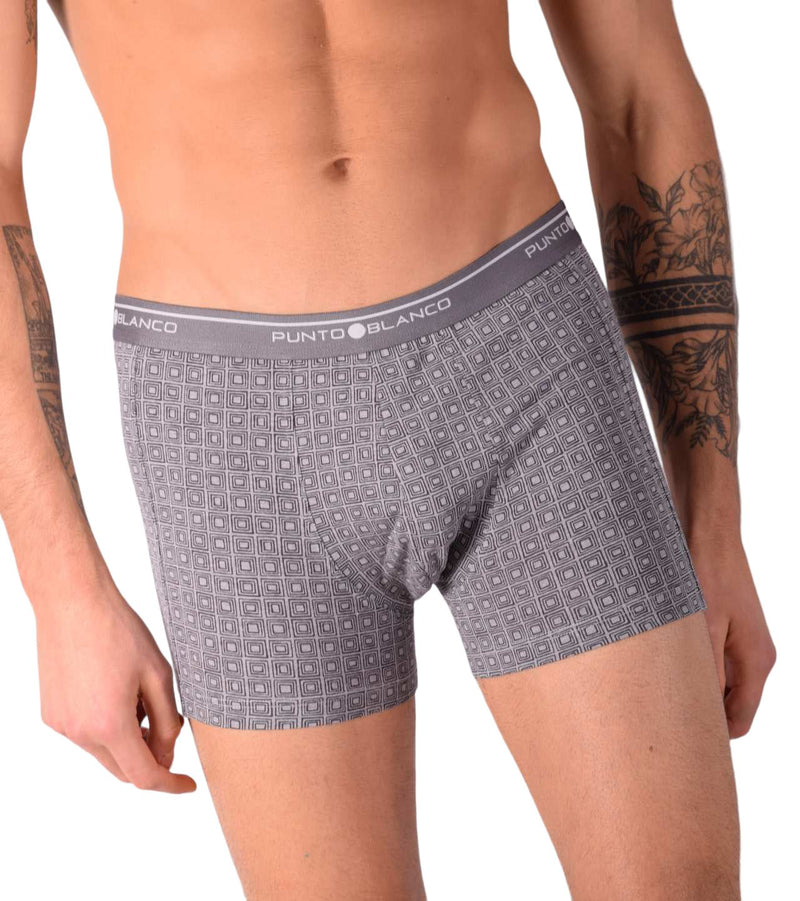 Small Punto Blanco Basics Short Boxer Grey Print 53438 Pu336