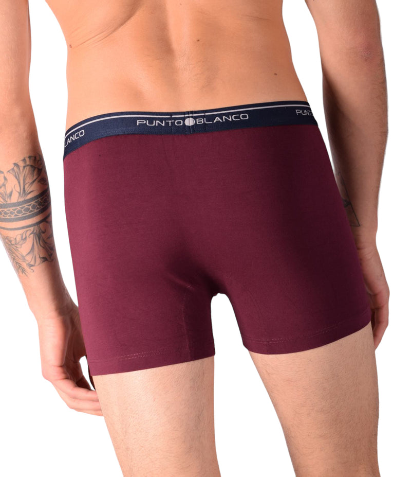 SMALL Punto Blanco Basics Short Boxer Wine 53438 Pu37