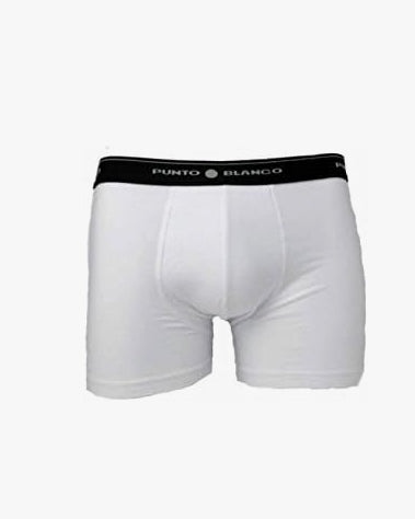 Small PUNTO BLANCO  Cotton Stretch Boxer Basix White 53129