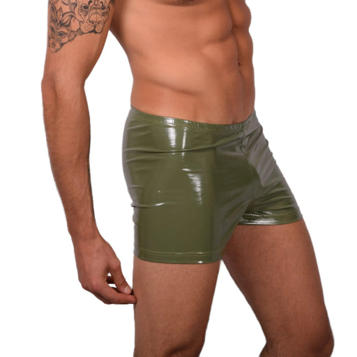 Small SMU Boxer Short Walk Around Vinyl Khaki Shorts 33491 MX131