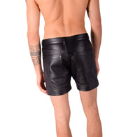 Small SMU Pure Leather Shorts Black 31 - 32in 22059 114